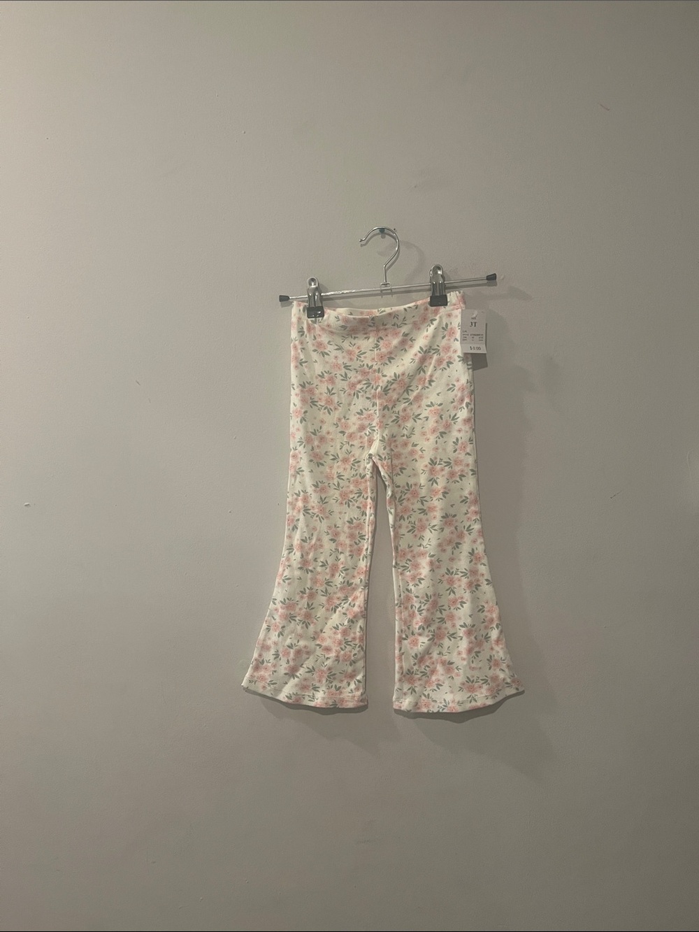 Hello Kitty White Floral Flared Kids Pants